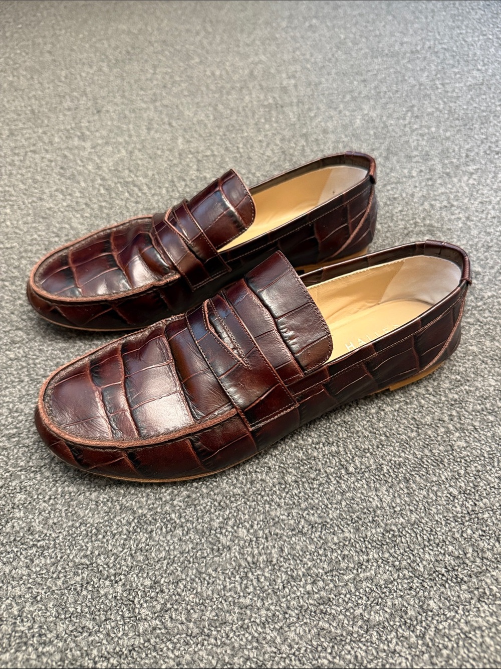 Jamie Haller The Penny Loafer in Espresso Croc